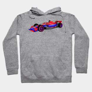 Professional racing car cartoon illustration Hoodie